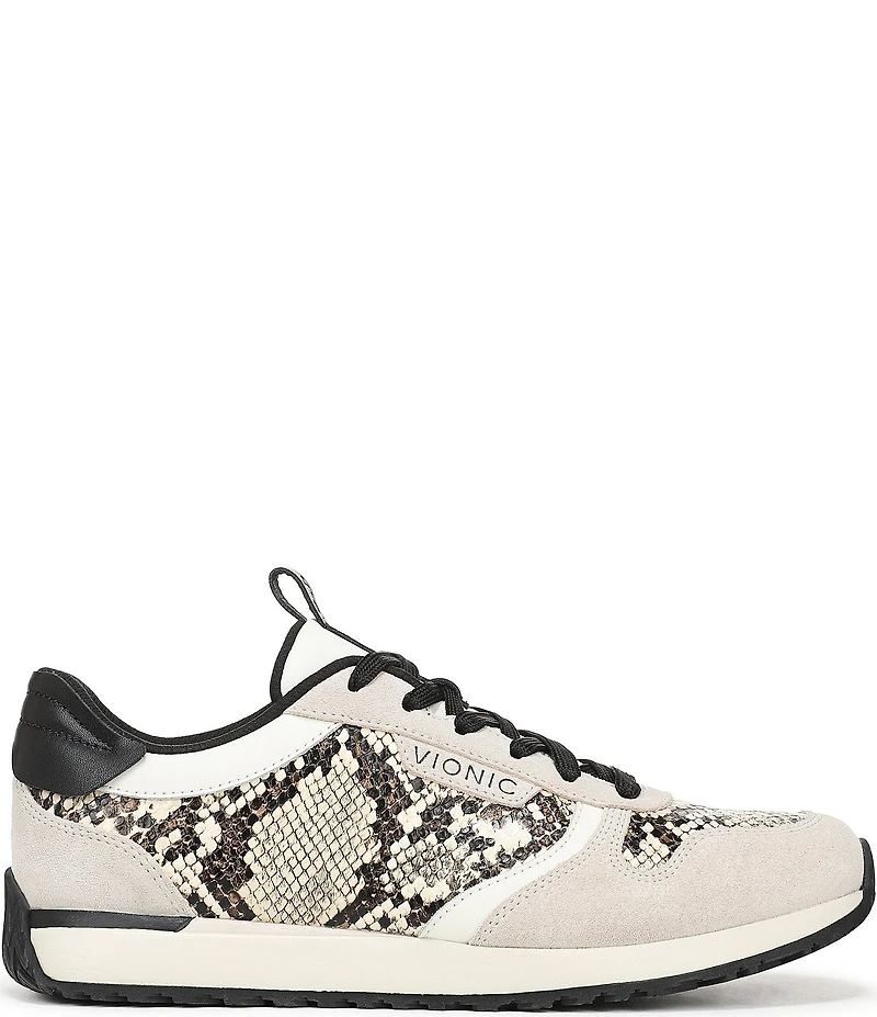 Vionic Monarch Snake Print Lace Up Sneakers