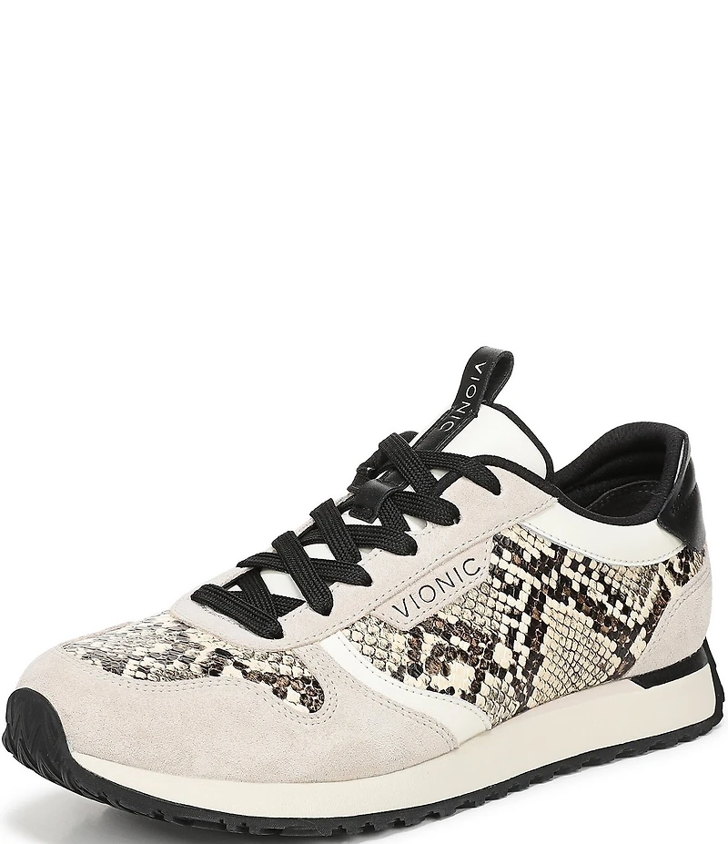 Vionic Monarch Snake Print Lace Up Sneakers