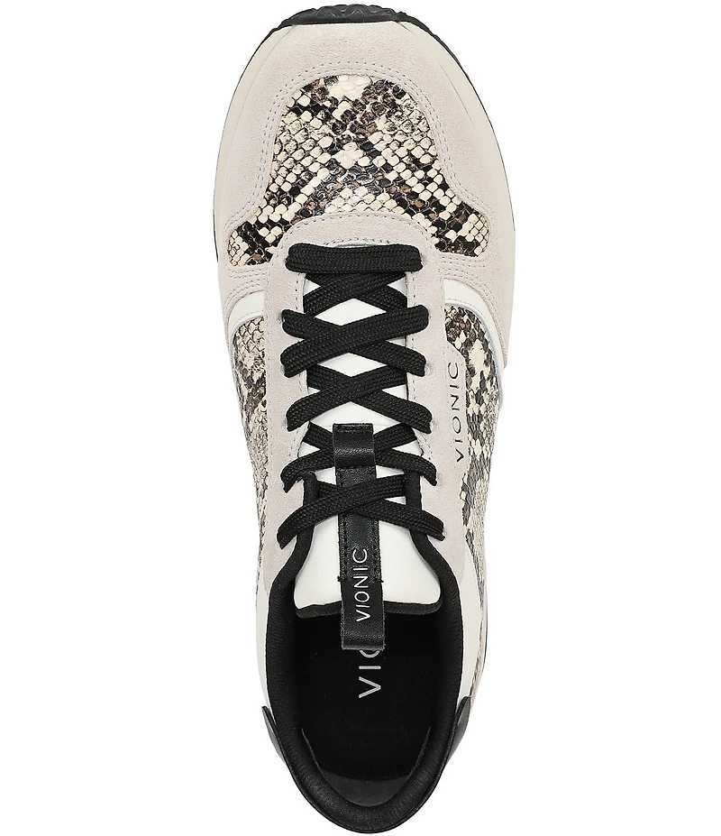 Vionic Monarch Snake Print Lace Up Sneakers