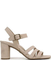Vionic Nora Croco Embossed Suede Strappy Dress Sandals