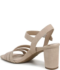 Vionic Nora Croco Embossed Suede Strappy Dress Sandals
