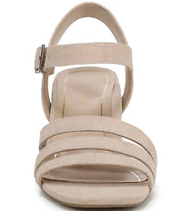 Vionic Nora Croco Embossed Suede Strappy Dress Sandals