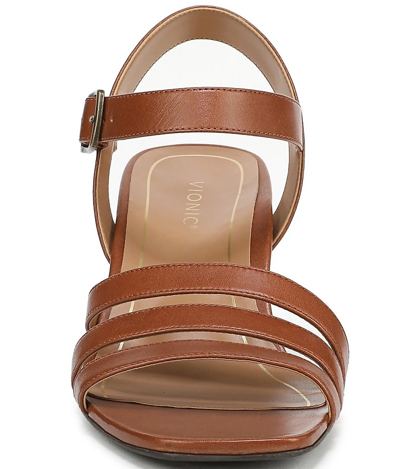 Vionic Nora Leather Strappy Dress Sandals
