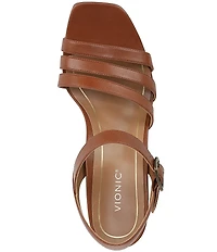 Vionic Nora Leather Strappy Dress Sandals
