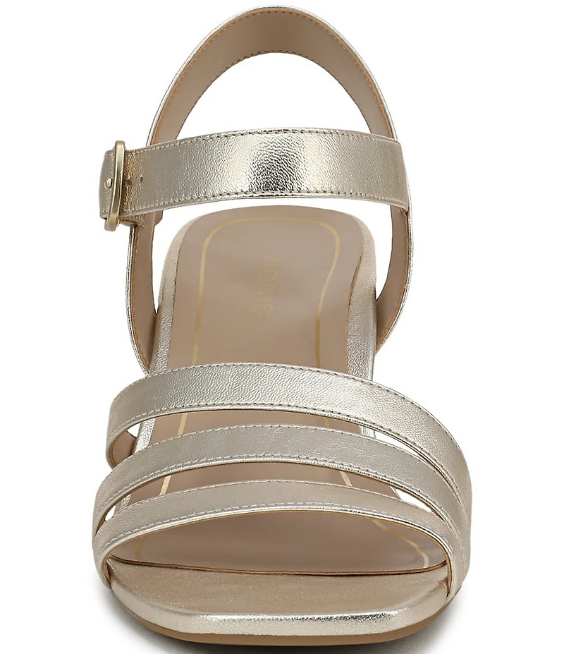Vionic Nora Leather Strappy Dress Sandals