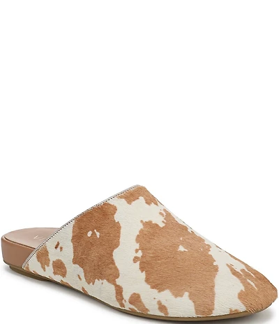 Vionic Opal Cow Print Calf Hair Mules