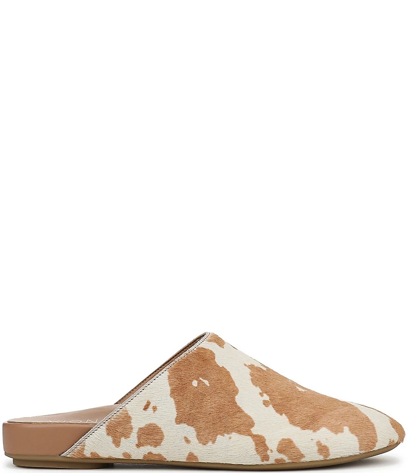 Vionic Opal Cow Print Calf Hair Mules