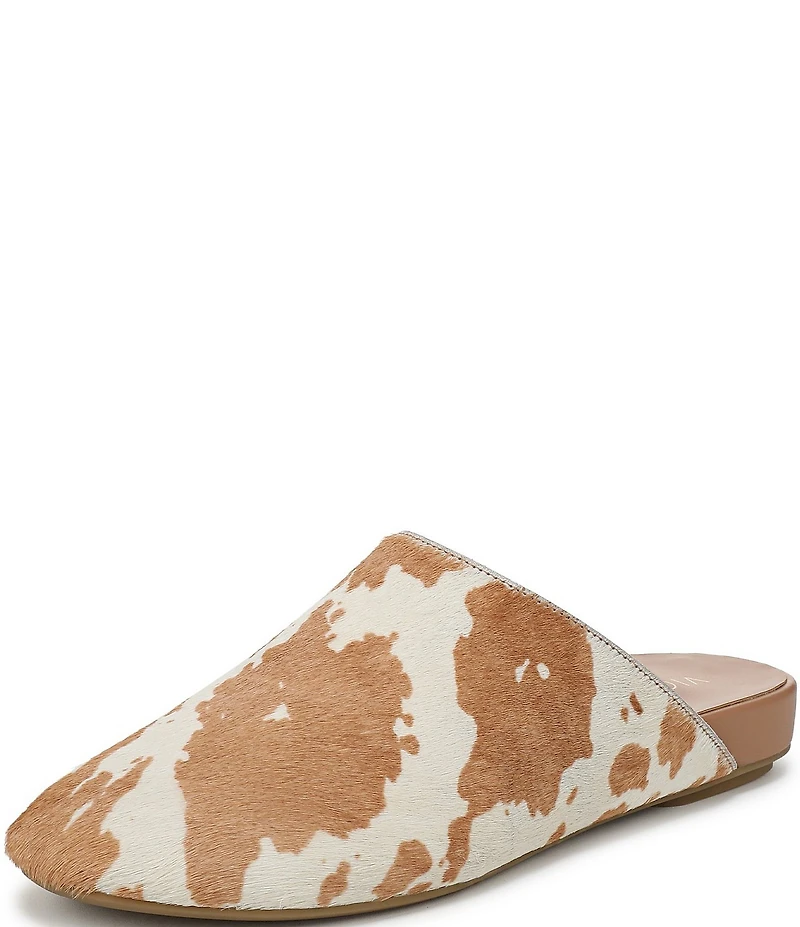 Vionic Opal Cow Print Calf Hair Mules