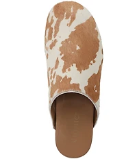 Vionic Opal Cow Print Calf Hair Mules