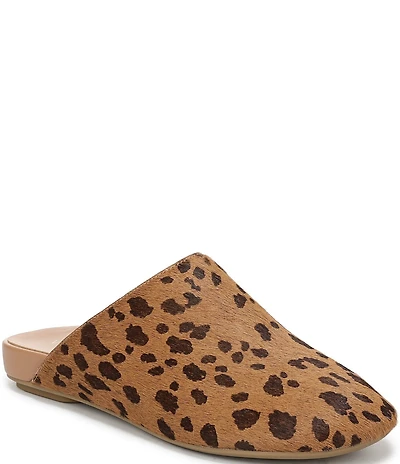 Vionic Opal Leopard Print Calf Hair Mules