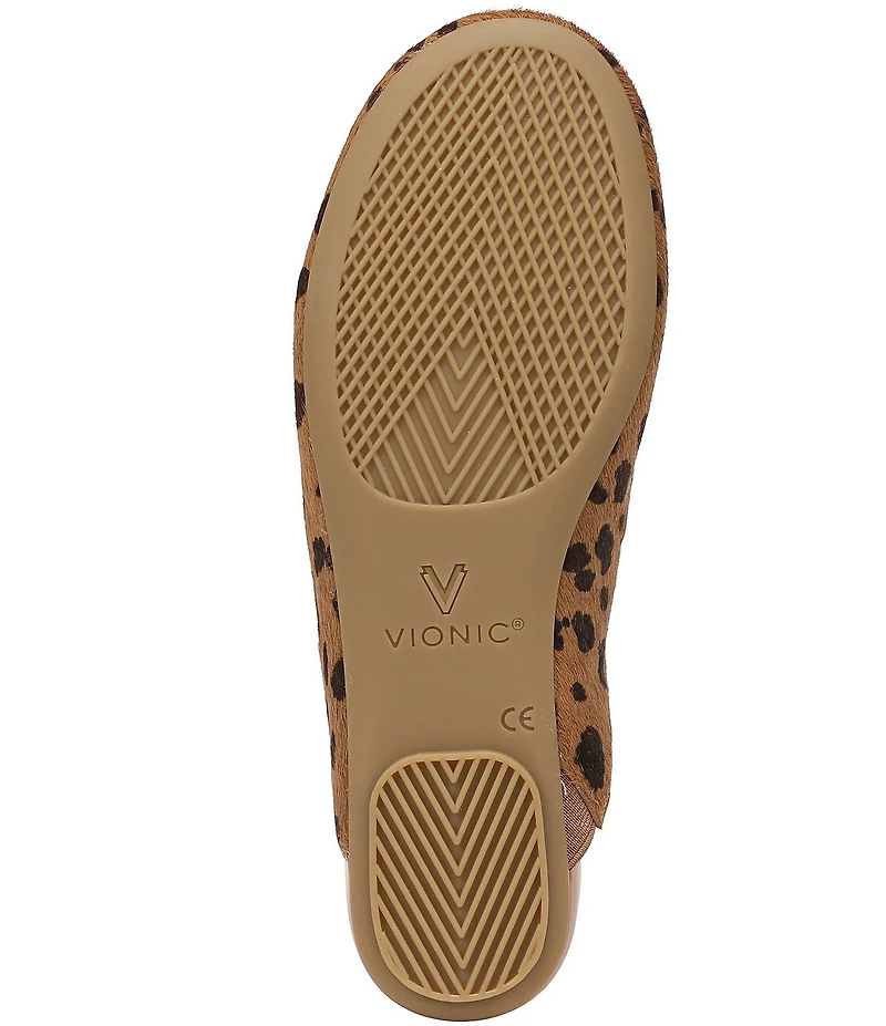 Vionic Opal Leopard Print Calf Hair Mules