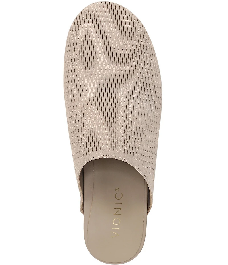 Vionic Opal Perforated Suede Mules