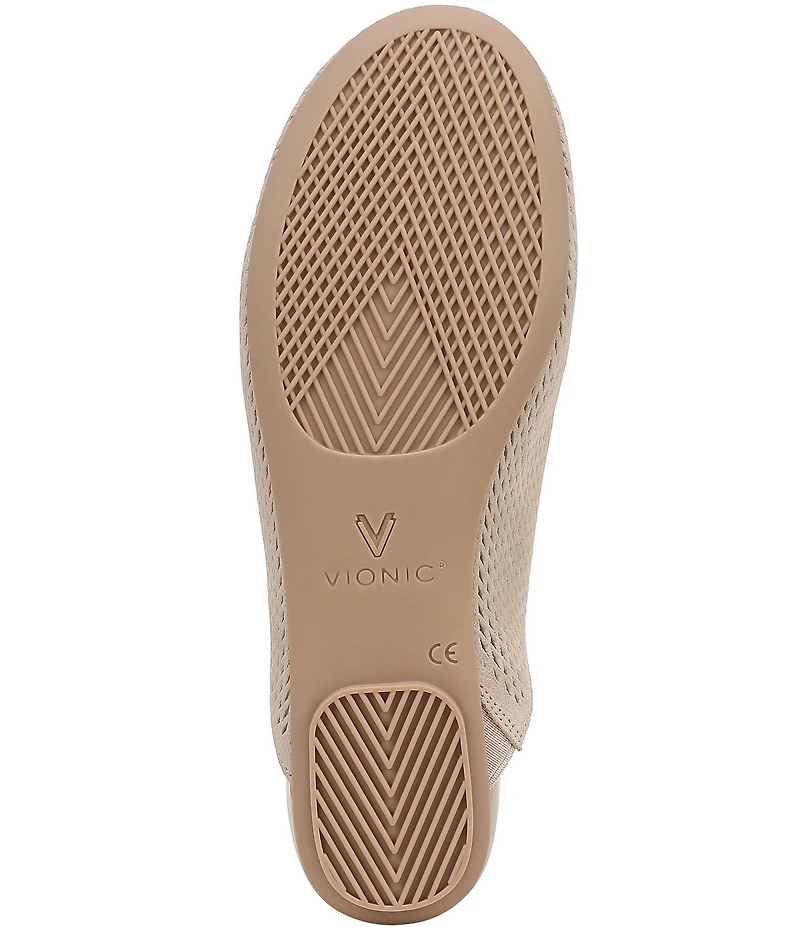 Vionic Opal Perforated Suede Mules