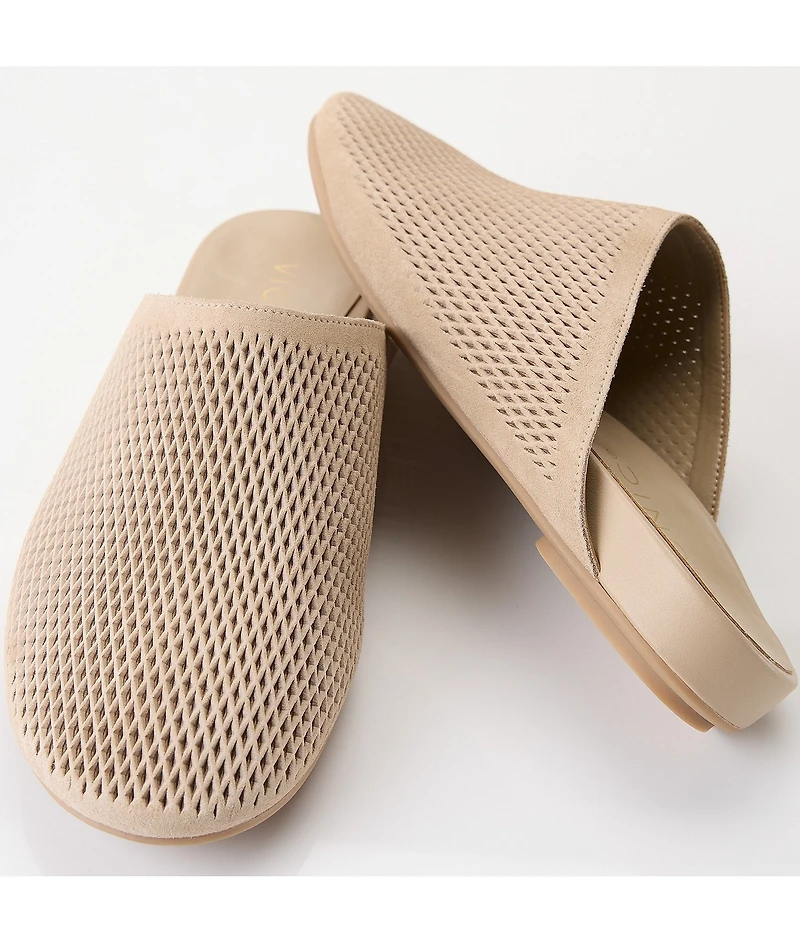 Vionic Opal Perforated Suede Mules