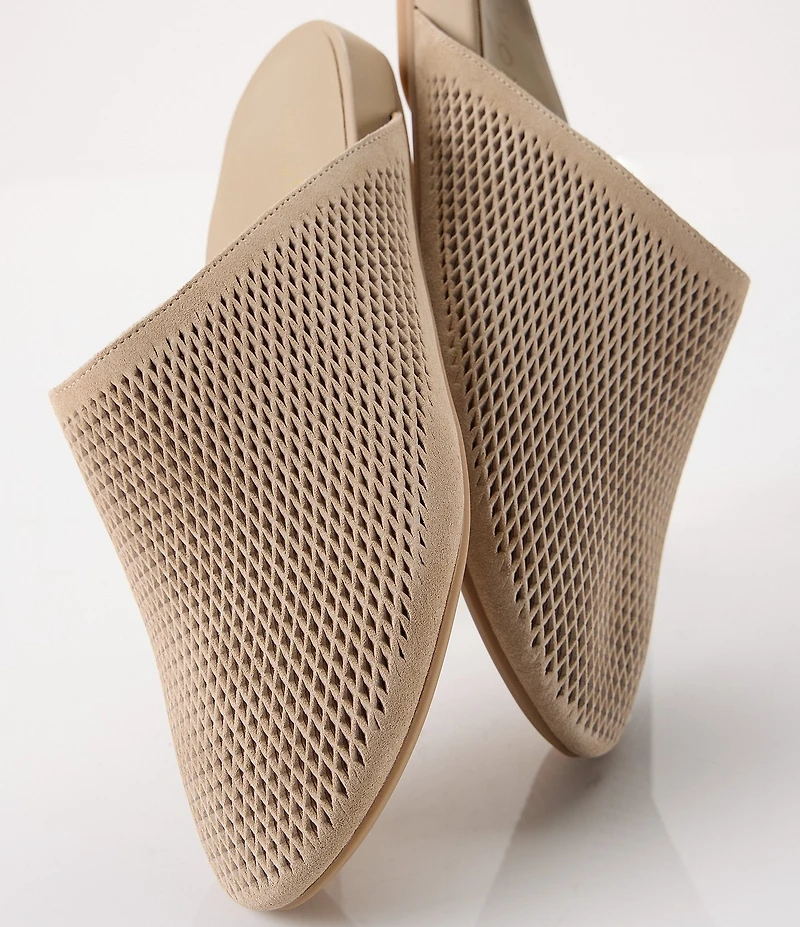 Vionic Opal Perforated Suede Mules