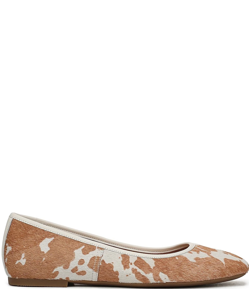 Vionic Orinda Calf Hair Animal Print Square Toe Ballet Flats
