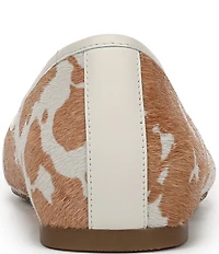 Vionic Orinda Calf Hair Animal Print Square Toe Ballet Flats