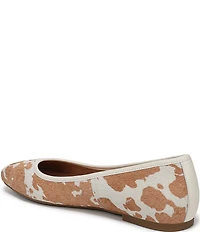 Vionic Orinda Calf Hair Animal Print Square Toe Ballet Flats