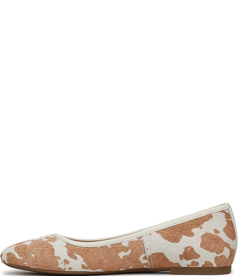 Vionic Orinda Calf Hair Animal Print Square Toe Ballet Flats