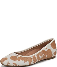 Vionic Orinda Calf Hair Animal Print Square Toe Ballet Flats