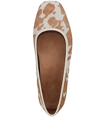 Vionic Orinda Calf Hair Animal Print Square Toe Ballet Flats