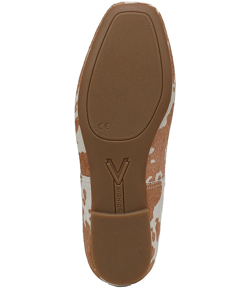 Vionic Orinda Calf Hair Animal Print Square Toe Ballet Flats