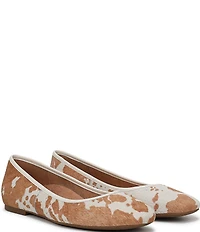 Vionic Orinda Calf Hair Animal Print Square Toe Ballet Flats
