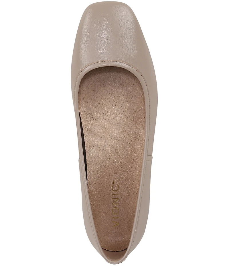Vionic Orinda Leather Ballet Flats