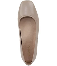 Vionic Orinda Leather Ballet Flats