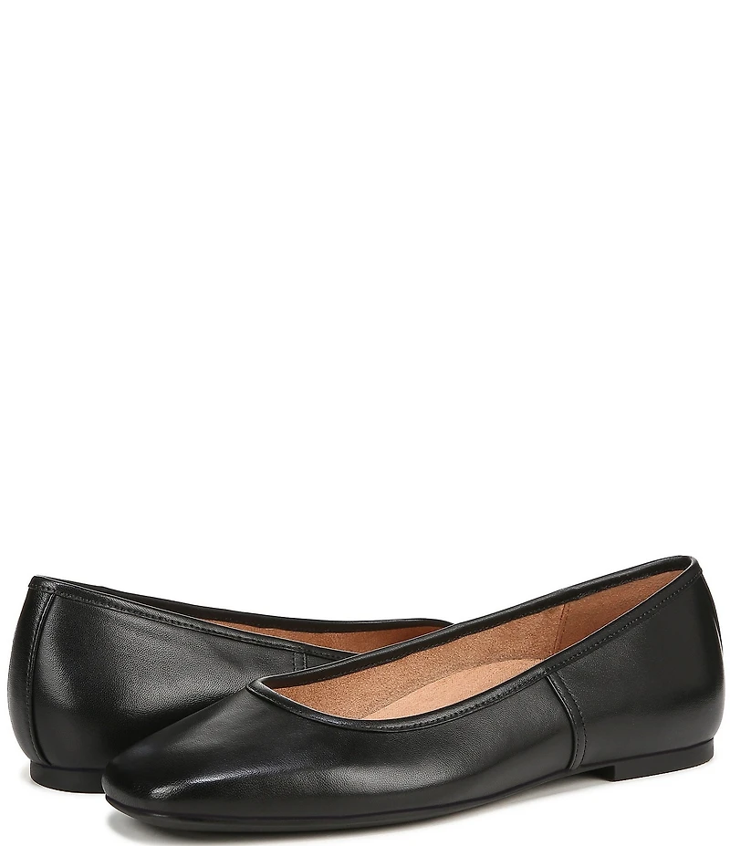 Vionic Orinda Leather Ballet Flats