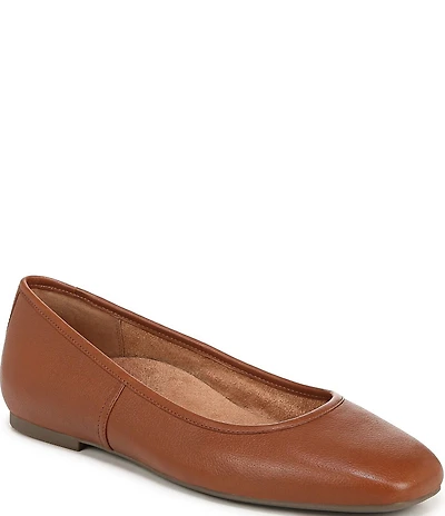 Vionic Orinda Leather Ballet Flats