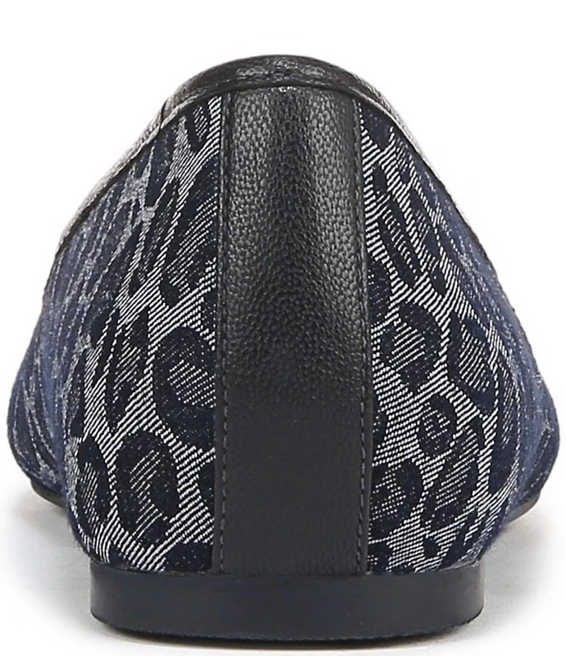 Vionic Orinda Leopard Pattern Denim Ballet Flats