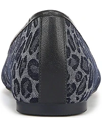 Vionic Orinda Leopard Pattern Denim Ballet Flats