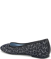 Vionic Orinda Leopard Pattern Denim Ballet Flats