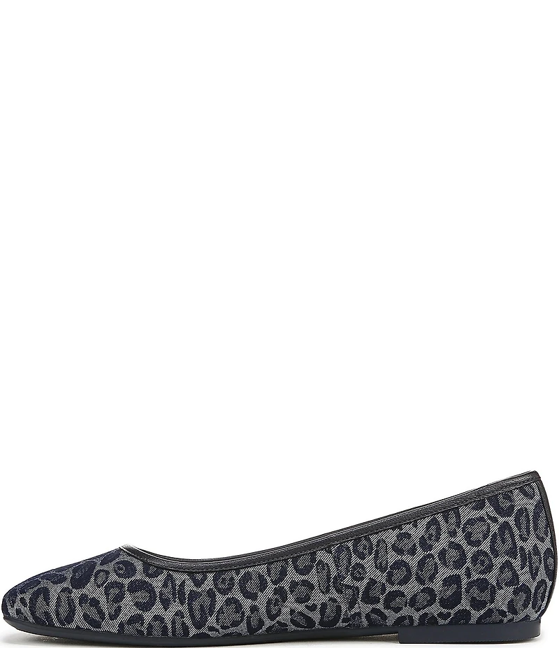 Vionic Orinda Leopard Pattern Denim Ballet Flats