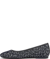 Vionic Orinda Leopard Pattern Denim Ballet Flats