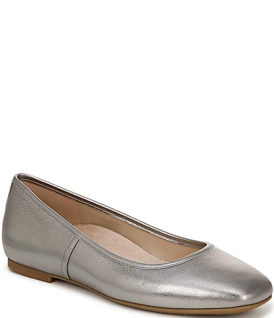 Vionic Orinda Metallic Leather Ballet Flats