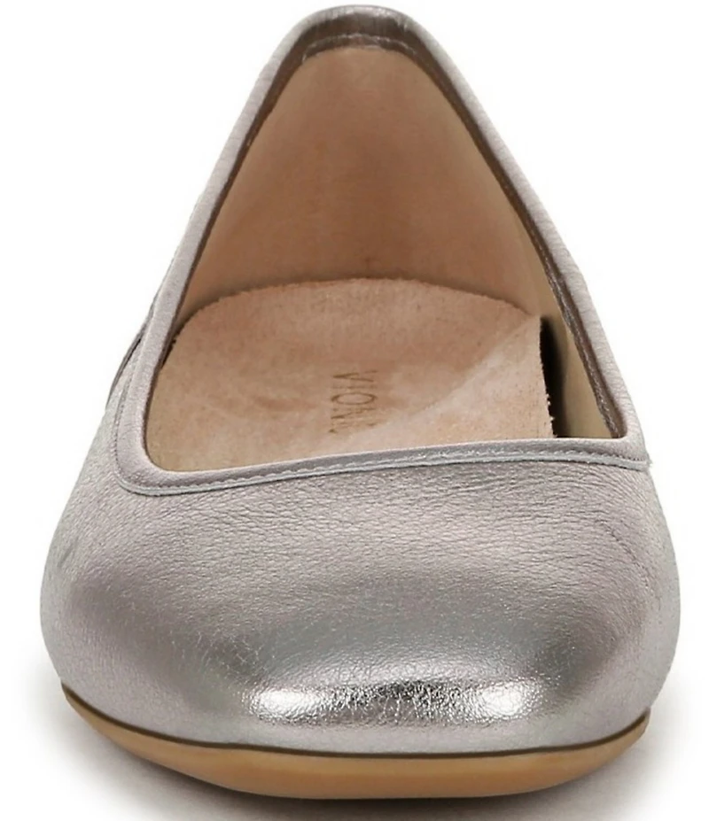 Vionic Orinda Metallic Leather Ballet Flats