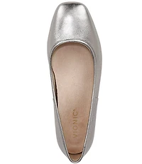 Vionic Orinda Metallic Leather Ballet Flats