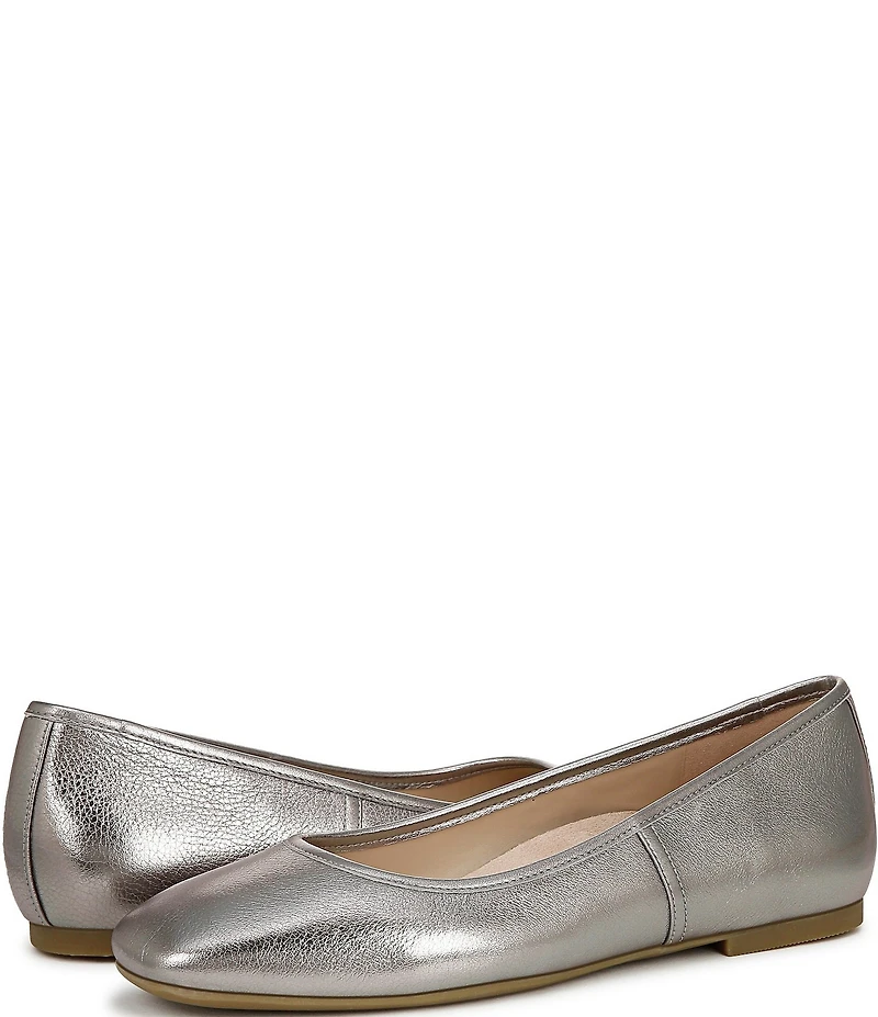 Vionic Orinda Metallic Leather Ballet Flats