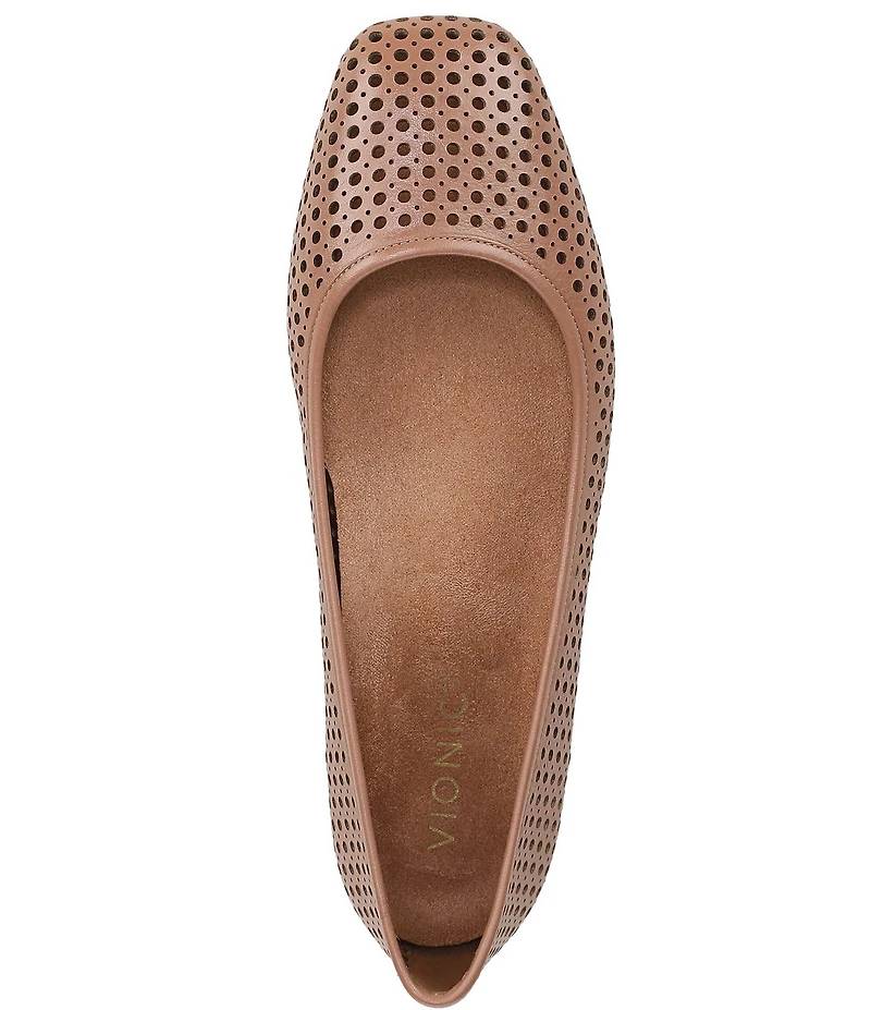 Vionic Orinda Perforated Leather Ballet Flats