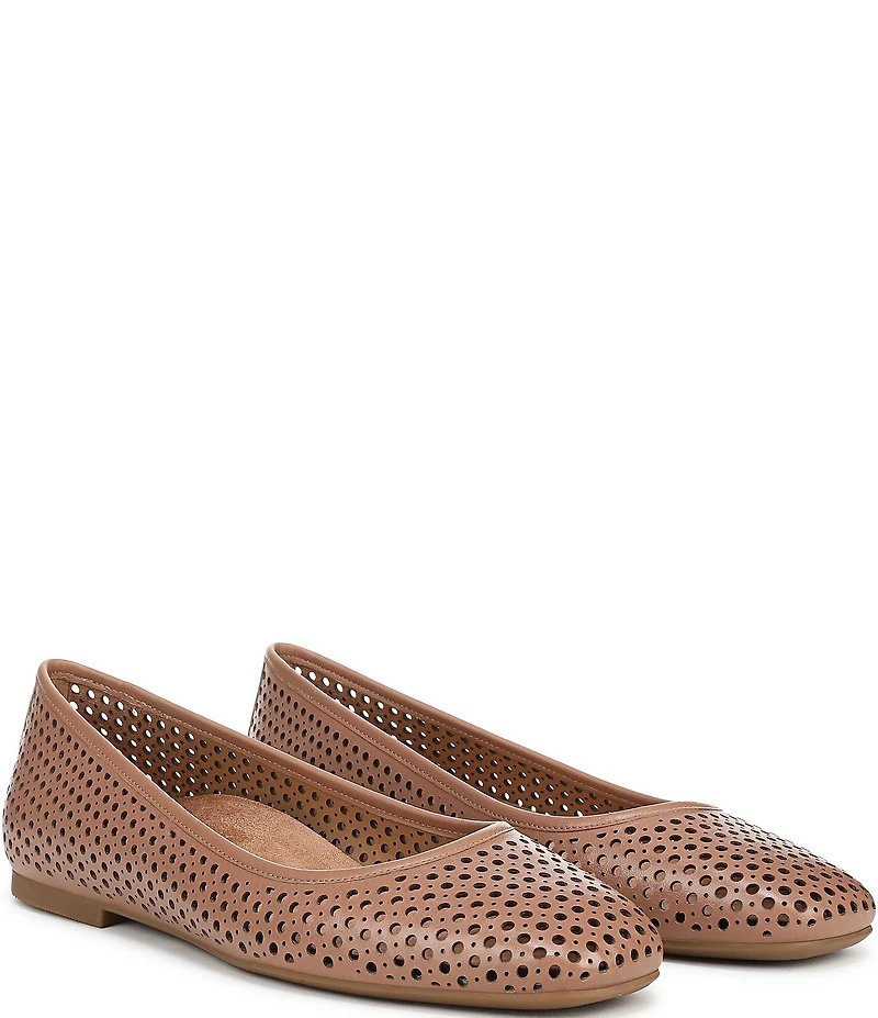 Vionic Orinda Perforated Leather Ballet Flats