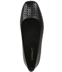 Vionic Orinda Perforated Leather Ballet Flats