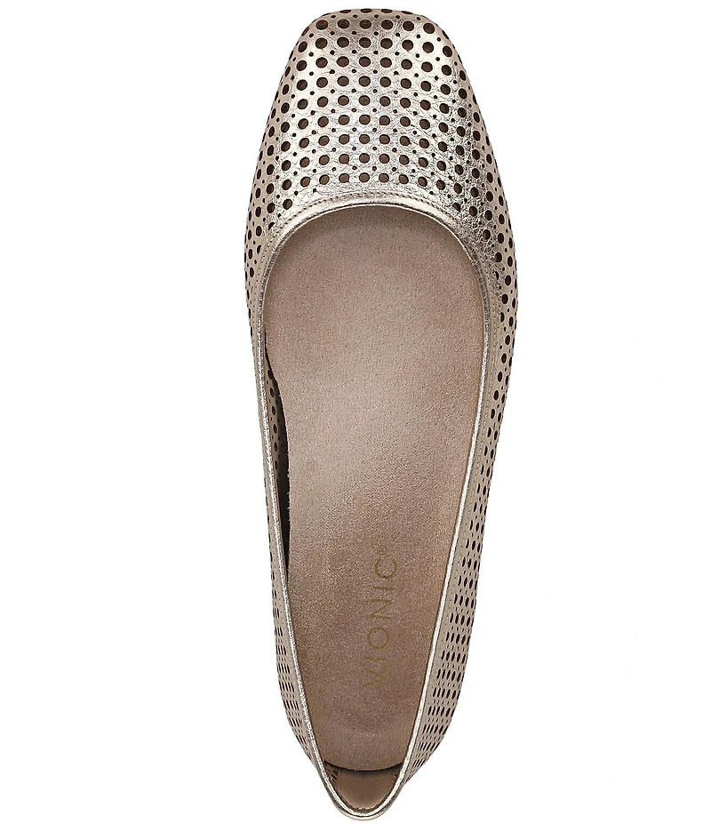 Vionic Orinda Perforated Leather Ballet Flats