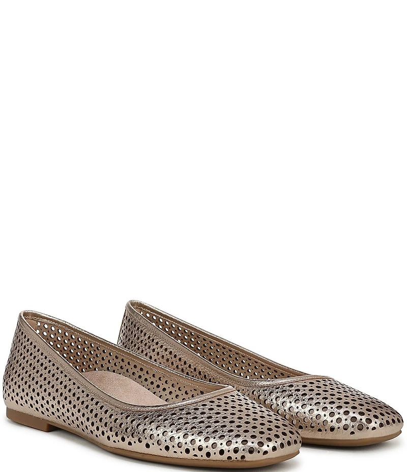 Vionic Orinda Perforated Leather Ballet Flats
