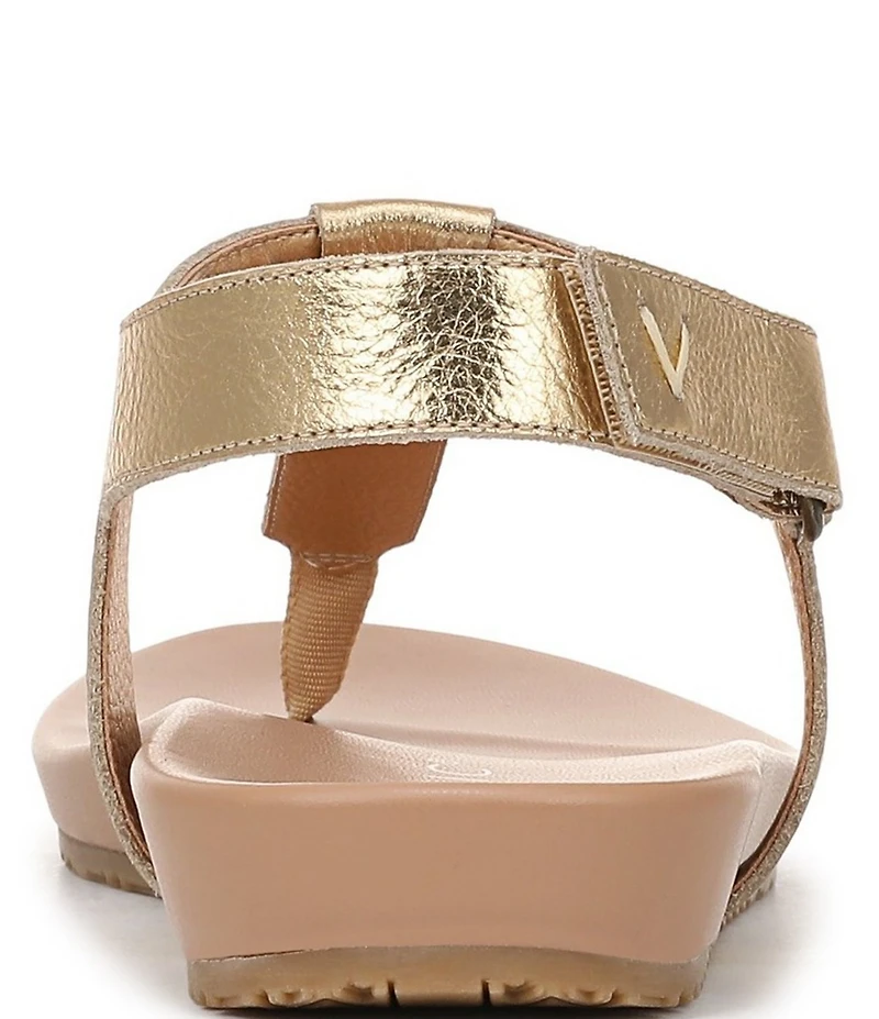 Vionic Palisades Metallic Leather T-strap Sandals