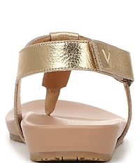 Vionic Palisades Metallic Leather T-strap Sandals