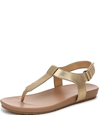 Vionic Palisades Metallic Leather T-strap Sandals