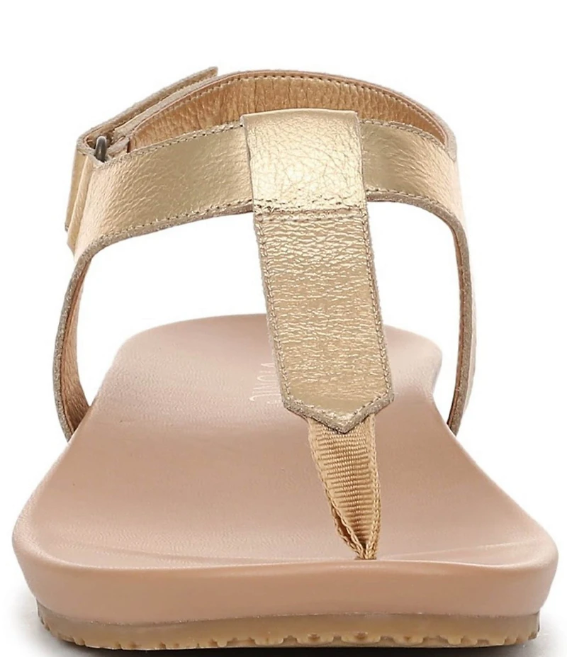 Vionic Palisades Metallic Leather T-strap Sandals