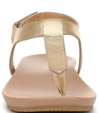 Vionic Palisades Metallic Leather T-strap Sandals